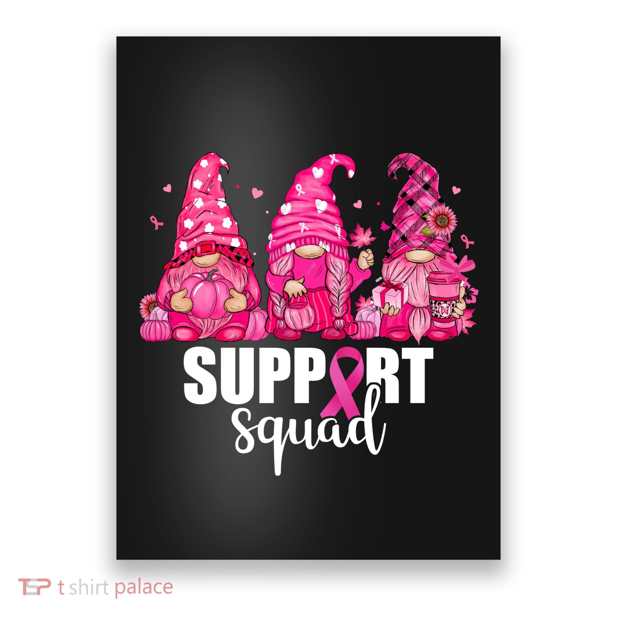 Breast Cancer Awareness Gnomes Support Squad Poster