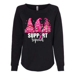 Breast Cancer Awareness Gnomes Support Squad Womens California Wash Sweatshirt