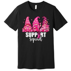 Breast Cancer Awareness Gnomes Support Squad Premium T-Shirt