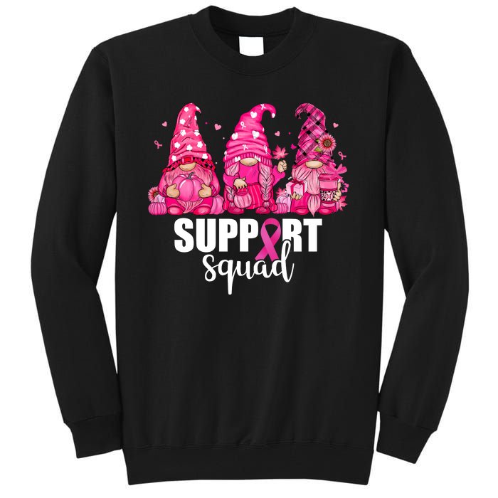 Breast Cancer Awareness Gnomes Support Squad Tall Sweatshirt