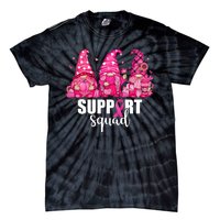 Breast Cancer Awareness Gnomes Support Squad Tie-Dye T-Shirt