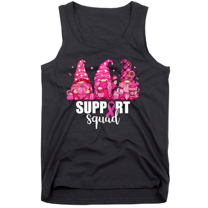 Breast Cancer Awareness Gnomes Support Squad Tank Top