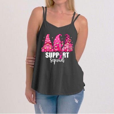 Breast Cancer Awareness Gnomes Support Squad Women's Strappy Tank