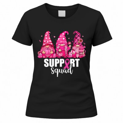 Breast Cancer Awareness Gnomes Support Squad Women's T-Shirt