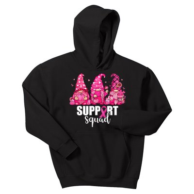 Breast Cancer Awareness Gnomes Support Squad Kids Hoodie