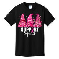 Breast Cancer Awareness Gnomes Support Squad Kids T-Shirt