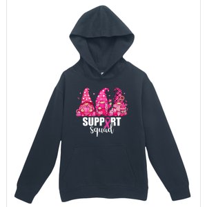 Breast Cancer Awareness Gnomes Support Squad Urban Pullover Hoodie