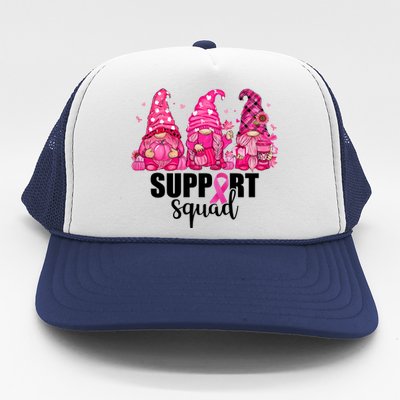 Breast Cancer Awareness Gnomes Support Squad Trucker Hat