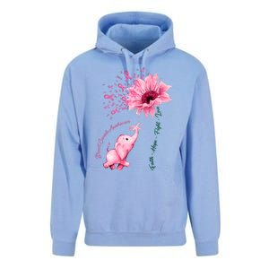 Breast Cancer Awareness Sunflower Elephant Pink Ribbon Unisex Surf Hoodie