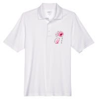 Breast Cancer Awareness Sunflower Elephant Pink Ribbon Men's Origin Performance Pique Polo