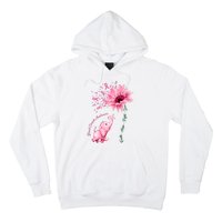 Breast Cancer Awareness Sunflower Elephant Pink Ribbon Hoodie