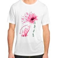 Breast Cancer Awareness Sunflower Elephant Pink Ribbon Adult ChromaSoft Performance T-Shirt