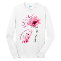 Breast Cancer Awareness Sunflower Elephant Pink Ribbon Tall Long Sleeve T-Shirt