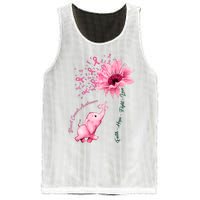 Breast Cancer Awareness Sunflower Elephant Pink Ribbon Mesh Reversible Basketball Jersey Tank