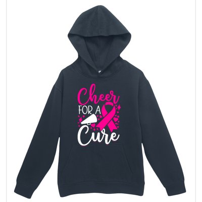 Breast Cancer Awareness Mom Cheerleading Cheer For The Cure Gift Urban Pullover Hoodie