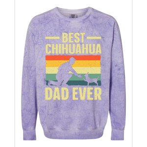 Best Chihuahua Art For Dad Chihuahua Dog Chihuahua Lover Colorblast Crewneck Sweatshirt