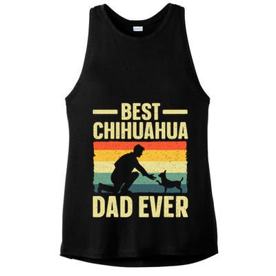 Best Chihuahua Art For Dad Chihuahua Dog Chihuahua Lover Ladies PosiCharge Tri-Blend Wicking Tank