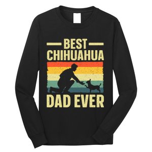 Best Chihuahua Art For Dad Chihuahua Dog Chihuahua Lover Long Sleeve Shirt