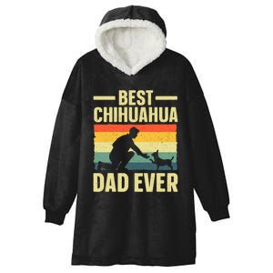 Best Chihuahua Art For Dad Chihuahua Dog Chihuahua Lover Hooded Wearable Blanket