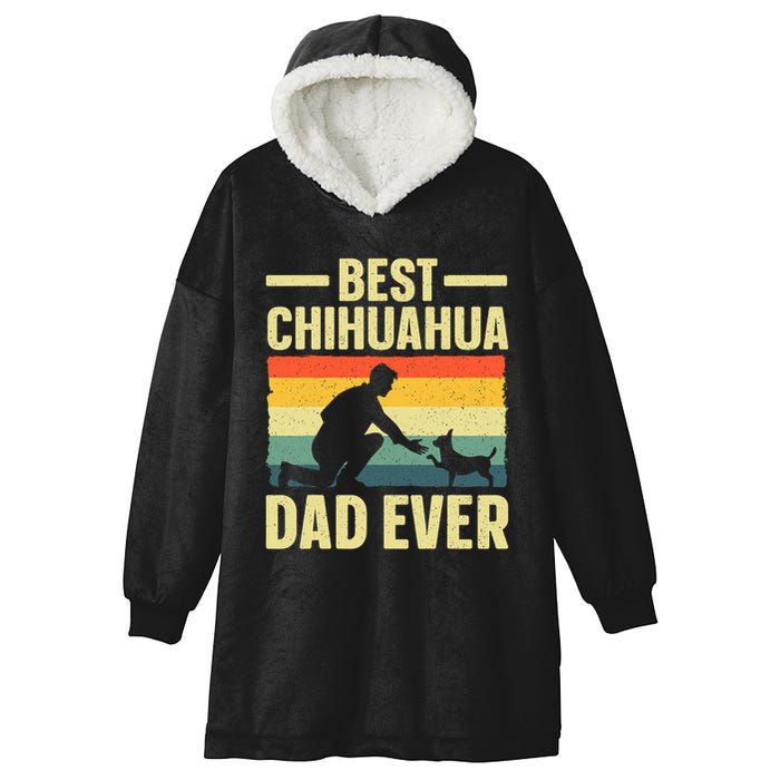 Best Chihuahua Art For Dad Chihuahua Dog Chihuahua Lover Hooded Wearable Blanket