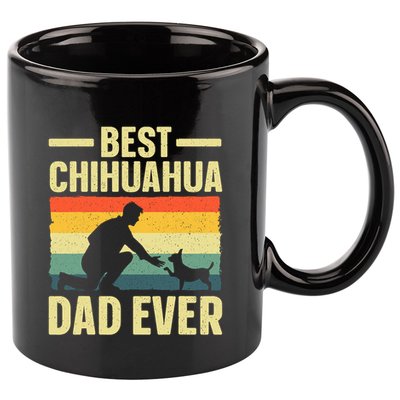 Best Chihuahua Art For Dad Chihuahua Dog Chihuahua Lover 11oz C Handle Ceramic Mug