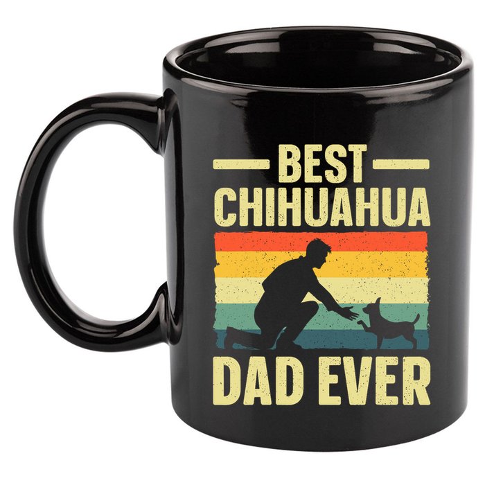 Best Chihuahua Art For Dad Chihuahua Dog Chihuahua Lover 11oz C Handle Ceramic Mug