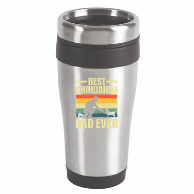 Best Chihuahua Art For Dad Chihuahua Dog Chihuahua Lover 16oz Travel Tumbler