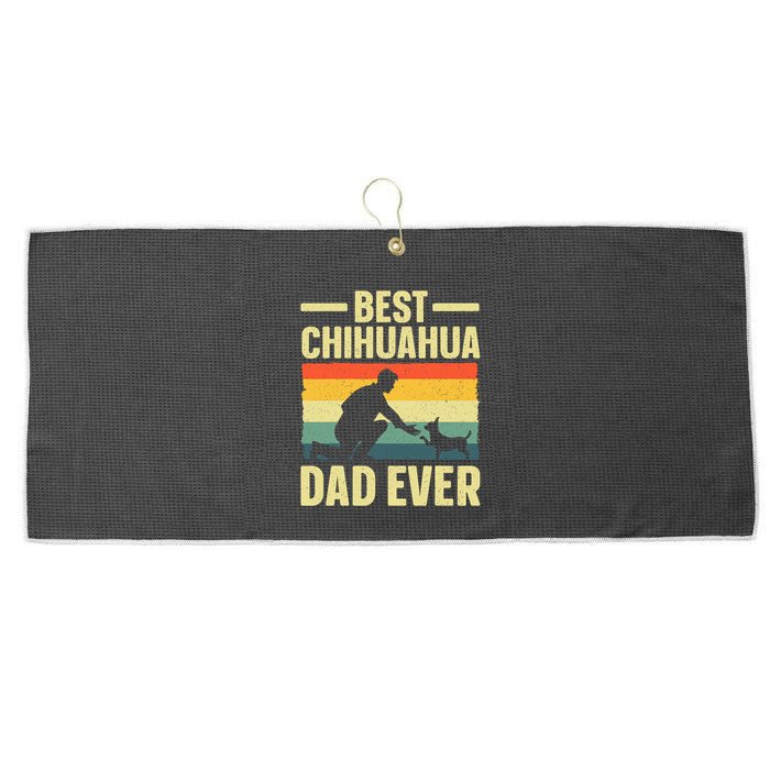Best Chihuahua Art For Dad Chihuahua Dog Chihuahua Lover Large Microfiber Waffle Golf Towel