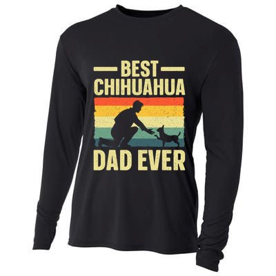 Best Chihuahua Art For Dad Chihuahua Dog Chihuahua Lover Cooling Performance Long Sleeve Crew