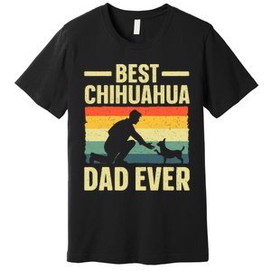 Best Chihuahua Art For Dad Chihuahua Dog Chihuahua Lover Premium T-Shirt