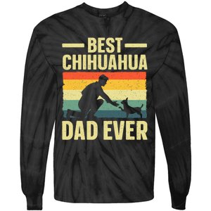 Best Chihuahua Art For Dad Chihuahua Dog Chihuahua Lover Tie-Dye Long Sleeve Shirt