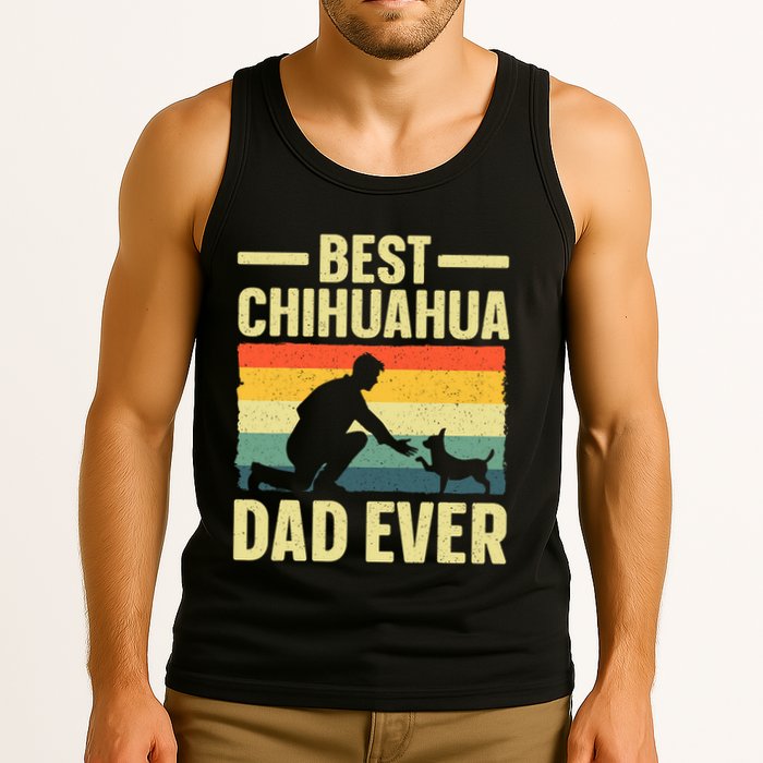 Best Chihuahua Art For Dad Chihuahua Dog Chihuahua Lover Tank Top