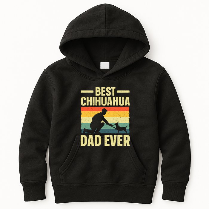 Best Chihuahua Art For Dad Chihuahua Dog Chihuahua Lover Kids Hoodie