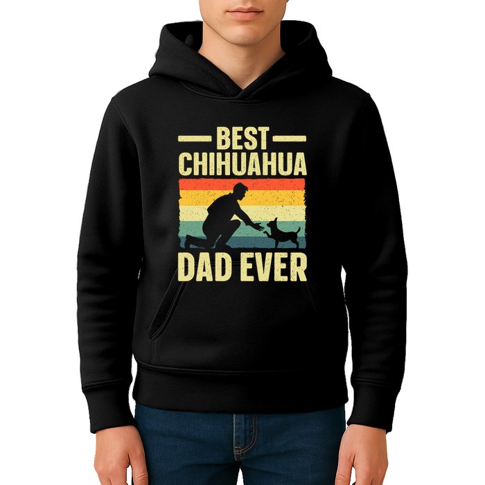 Best Chihuahua Art For Dad Chihuahua Dog Chihuahua Lover Kids Hoodie
