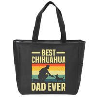 Best Chihuahua Art For Dad Chihuahua Dog Chihuahua Lover Zip Tote Bag