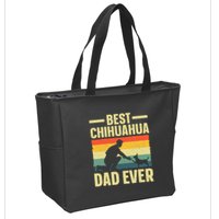Best Chihuahua Art For Dad Chihuahua Dog Chihuahua Lover Zip Tote Bag