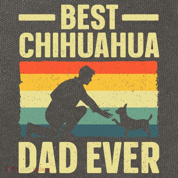 Best Chihuahua Art For Dad Chihuahua Dog Chihuahua Lover Cotton Canvas Backpack