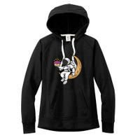 Birthday cake Astronauts in space funny stronaut Women's Fleece Hoodie