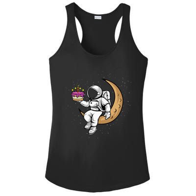 Birthday cake Astronauts in space funny stronaut Ladies PosiCharge Competitor Racerback Tank