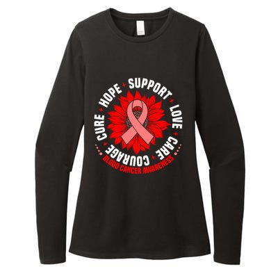 Blood Cancer Awareness Hope Support Love Cure Courage Womens CVC Long Sleeve Shirt