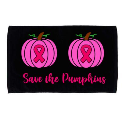 Breast Cancer Awareness Save The Pumpkins Fuck Cancer Gift Microfiber Hand Towel