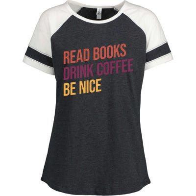 BookLover Coffee And Books Bookworm Gift Enza Ladies Jersey Colorblock Tee