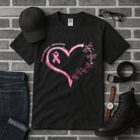Breast Cancer Awareness Butterfly Simple Logo Tall T-Shirt