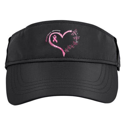 Breast Cancer Awareness Butterfly Simple Logo Adult Drive Performance Visor