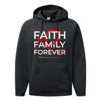 Blood Cancer Awareness Red Ribbon Faith Family Forever Gift Performance Fleece Hoodie