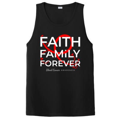 Blood Cancer Awareness Red Ribbon Faith Family Forever Gift PosiCharge Competitor Tank