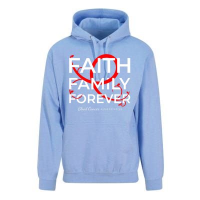 Blood Cancer Awareness Red Ribbon Faith Family Forever Gift Unisex Surf Hoodie