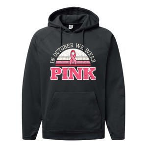 Breast Cancer Awareness Pumpkin Gift In October Performance Fleece Hoodie