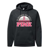 Breast Cancer Awareness Pumpkin Gift In October Performance Fleece Hoodie