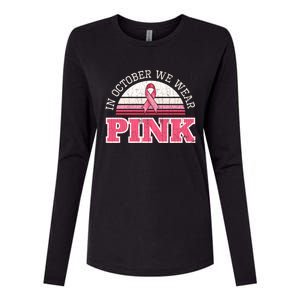 Breast Cancer Awareness Pumpkin Gift In October Womens Cotton Relaxed Long Sleeve T-Shirt